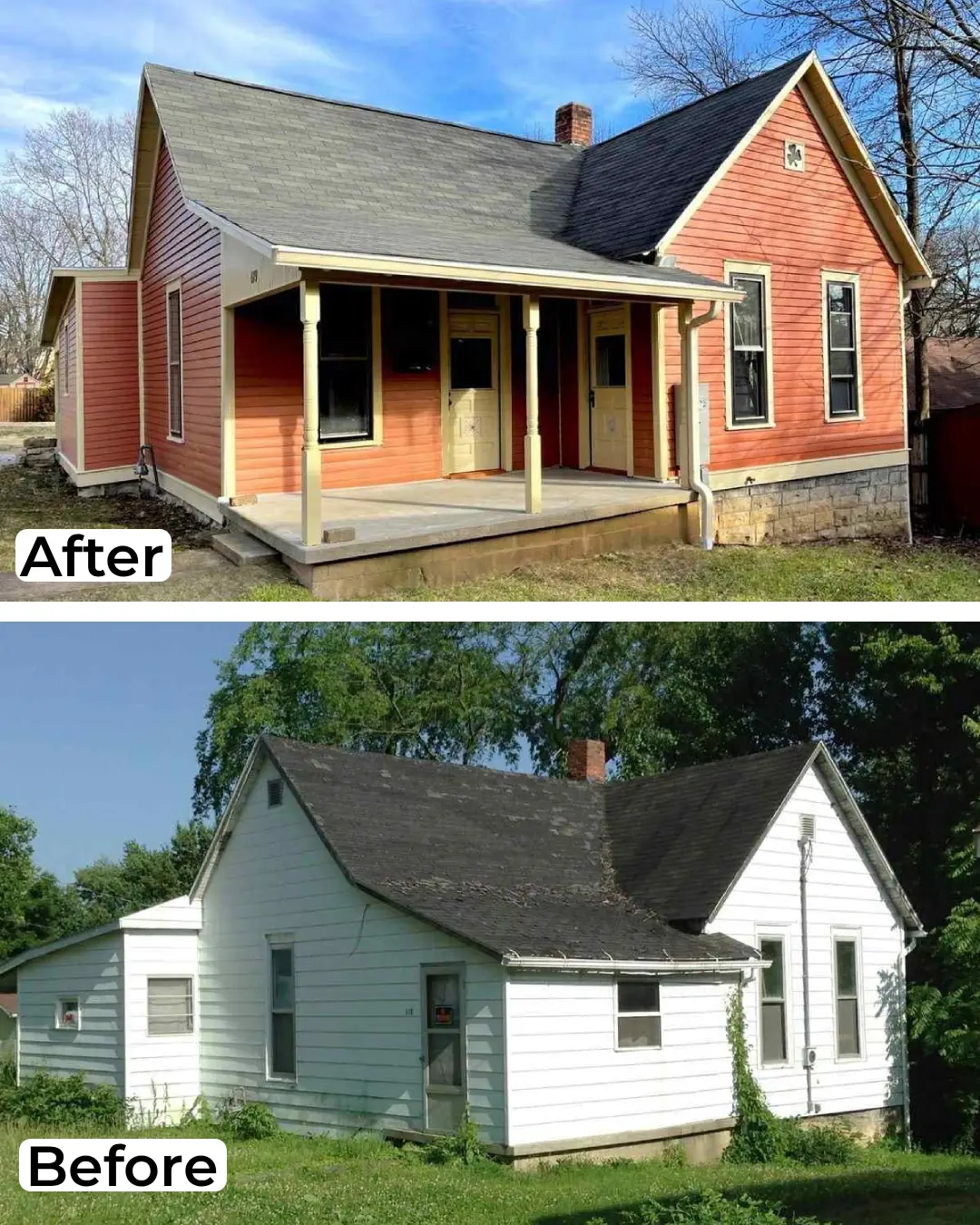 Classic cottage exterior renewal with new siding and trim